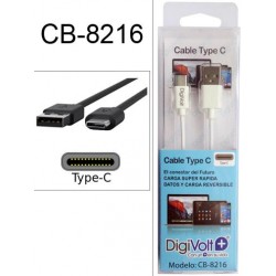 CABLE CARGA USB ABS ANDROID TYPE C DV 8216