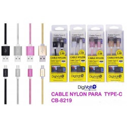 CABLE CARGA USB NYLON ANDROID TYPE-C DV 8219-8265