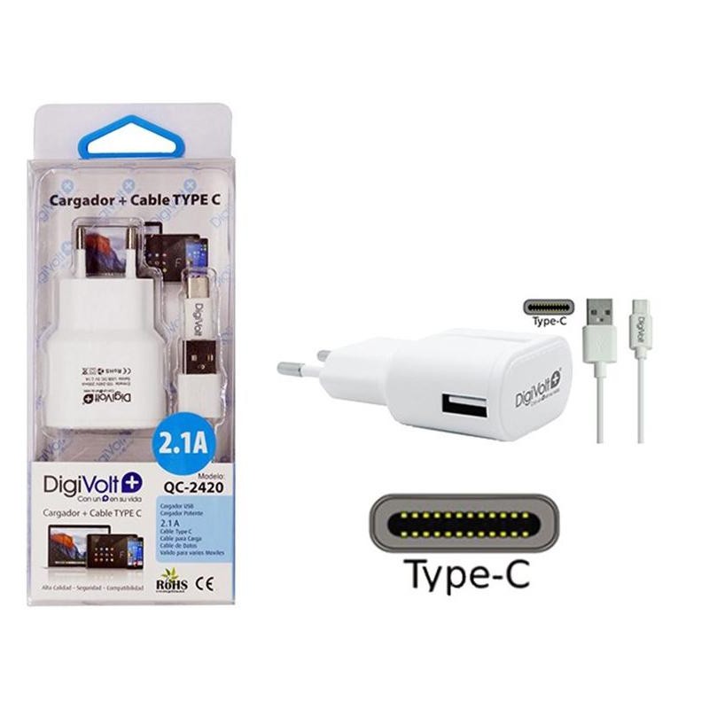 CARGADOR CASA TYPE-C 2 1A DV2420