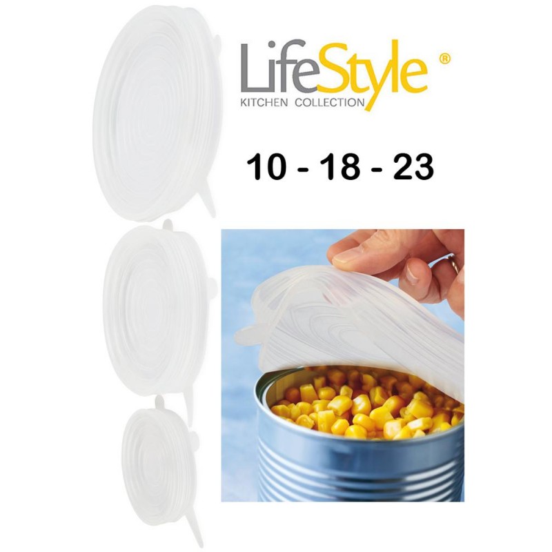 TAPAS ELASTICAS SILICONA 10 - 18 - 23 CMS 