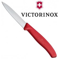 CUCHILLO VICTORINOX LISO  8 CMS   ROJO