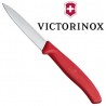 CUCHILLO VICTORINOX LISO  8 CMS   ROJO