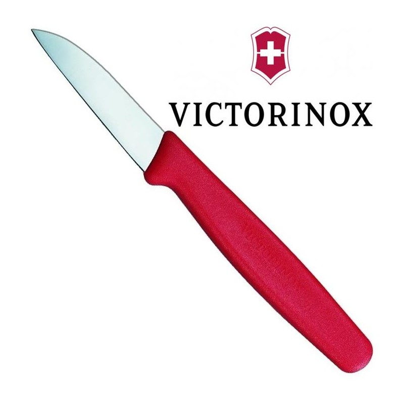 CUCHILLO VICTORINOX LISO  6 CMS   ROJO