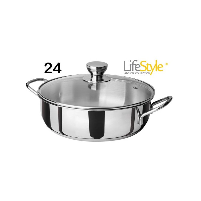 CACEROLA INOX LIFE-STYLE 24 CMS  3 2 L 