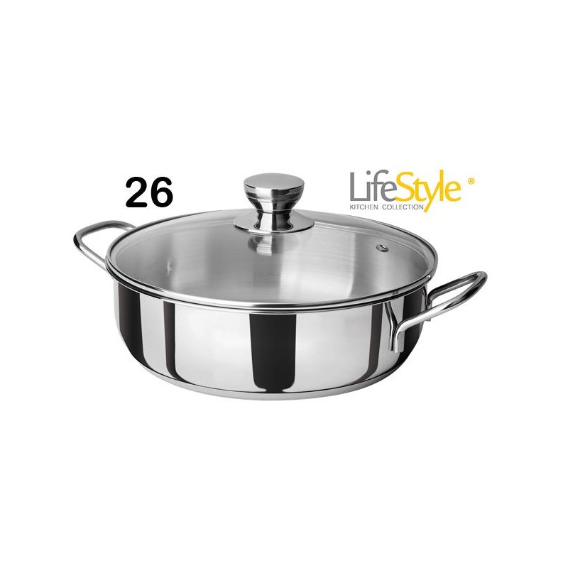 CACEROLA INOX LIFE-STYLE 26 CMS  4 1 L 