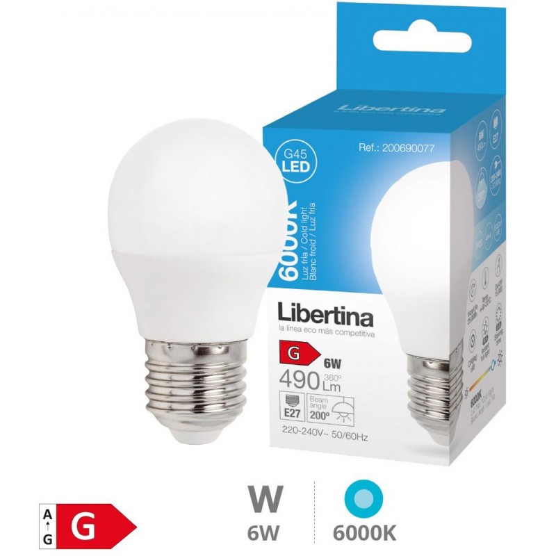 LED LIBERTINA ESFERICA 6W E-27 D