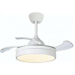 VENTILADOR TECHO PLEGABLE 58W BLANCO 4 ASPAS
